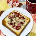 にきけん's cooksnap of when they made ウインナーでピザトースト.