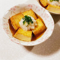 みぽぽ37's cooksnap of when they made めんつゆで作る 厚揚げの揚出し風.