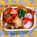 hime's cooksnap of when they made 幼稚園年少　雪だるま　お弁当.