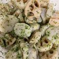 クックKD35FB☆'s cooksnap of when they made レンジだけ！里芋れんこん❣のり塩バター.