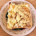 もももももももももち's cooksnap of when they made 朝食に！キャベツ＆チーズだけトースト♪.