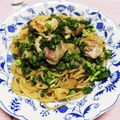 じゃりてん's cooksnap of when they made 鶏むね肉とニラの中華風パスタ.