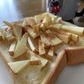 ゆいランラン's cooksnap of when they made 角切りリンゴトースト♡シナモンがけ.