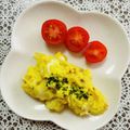 チェックのミニくま's cooksnap of when they made ねぎと柚子胡椒のスクランブルエッグ　❀.