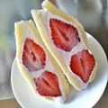 chou*'s cooksnap of when they made カンタン可愛い！イチゴのフルーツサンド♡.