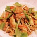 私市ビッキーズ津門巳's cooksnap of when they made 白菜漬物豚バラエリンギ油揚げ赤味噌煮浸し.