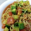 純子50Plus's cooksnap of when they made トマトとアボカドの冷製スープパスタ.
