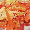 ヨシヨッシー's cooksnap of when they made にんじんと赤ピーマン炒め.