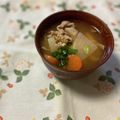 yesmama's cooksnap of when they made 具沢山の豚汁♪.