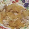 ぽんぽんたす's cooksnap of when they made ひらひら大根と豚肉のにんにくじょうゆあえ.