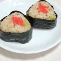 ぱふ's cooksnap of when they made 簡単！天むす風たぬきむすび。お弁当にも.