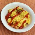 島子☆'s cooksnap of when they made 1人ランチに♪レンジでふわとろオムライス.