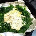 おくみの's cooksnap of when they made 朝から栄養！ほうれん草目玉焼き❤.