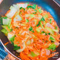 mumu93's cooksnap of when they made チンゲン菜と厚揚げ、桜エビの和風炒め.