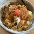 emiemisu's cooksnap of when they made メンチカツリメイク☆卵とじ☆.
