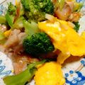 マキマキ913's cooksnap of when they made 簡単！鶏肉とブロッコリーの彩り卵炒め♡.