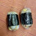 島子☆'s cooksnap of when they made お弁当にも。梅おかか炒り卵おにぎり.
