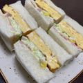 ゆみらんたん's cooksnap of when they made 千切りキャベツと厚焼き玉子のサンドイッチ.
