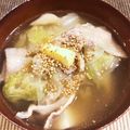 おじ☆さん's cooksnap of when they made 豚肉と白菜のにんにく塩バター鍋.