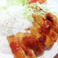 ちかﾁｬﾝ☆'s cooksnap of when they made 調味料2つで簡単！チキンケチャップソテー.