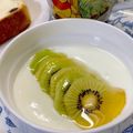 ☆あいちゃん's cooksnap of when they made 完熟キウイ ヨーグルト 蜂蜜.