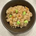 ♪USAGI♪'s cooksnap of when they made 簡単！鮭フレークと塩昆布のおこわ 炊飯器.