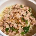 動物母さん's cooksnap of when they made ネギと挽肉のあったか♡鶏ガラ塩にゅうめん.