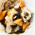 ひじきの皿's cooksnap of when they made 柿とレンコンのもずく酢あえ.