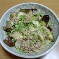 55才のおじさん's cooksnap of when they made 茄子とカブと豚ひき肉のピリ辛炒め.