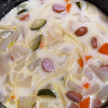 マメ柴's cooksnap of when they made 大根とウインナーとパスタのミルクすーぷ。.