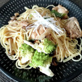 あず7225's cooksnap of when they made 鶏ももとネギのダシ香る和風パスタ.