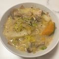 えみらくる's cooksnap of when they made かぼちゃと白菜の豆乳コンソメスープ♪♪.