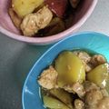 銀７７７'s cooksnap of when they made さつま芋と鶏手羽元の甘辛煮.