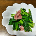 norikeiママ's cooksnap of when they made 小松菜と生ハムのガーリック炒め.