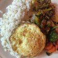 yocian's cooksnap of when they made タイ料理ガパオライス　 トロ玉フライ添え.