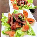 ちえたろう's cooksnap of when they made 簡単！鰹の茗荷ポン酢和え 大葉トマト添え.