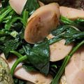 ゆけり３兄弟's cooksnap of when they made 魚肉ソーセージほうれん草炒め☝簡単美味し.