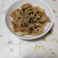 くネコまろす's cooksnap of when they made 娘絶賛！レンコンと舞茸のバター醤油炒め.