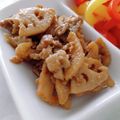 umi☆neco's cooksnap of when they made れんこん豚肉のニンニク味噌炒め☆簡単副菜.