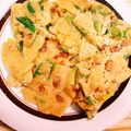 めぐ＊ぴぃ's cooksnap of when they made カリモチッ米粉のわけぎ納豆チヂミ.
