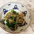 ナピト's cooksnap of when they made 春菊の昆布茶からし和え.