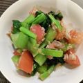 ガリ☆トトロ's cooksnap of when they made 小松菜とトマトとツナ缶のサラダ.
