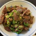 takoyuma's cooksnap of when they made 砂肝の豆板醤焼き♪.