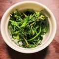 milestone★'s cooksnap of when they made 人参の葉のパリパリ焼き.
