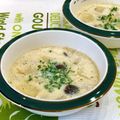 お料理ニャロメ's cooksnap of when they made じゃが芋とマッシュルームのミルクスープ.