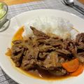 にことん's cooksnap of when they made 牛肉のかわりソース煮♪.