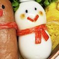 新妻あや's cooksnap of when they made 簡単！お弁当おかず うずら卵で雪だるま♡.