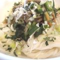 cocoりえ's cooksnap of when they made なめこオクラ大根おろしそうめん.