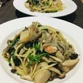 かなぽん☆☆'s cooksnap of when they made アヒージョ残りオイルできのこパスタ.