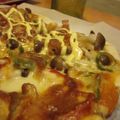 cocoりえ's cooksnap of when they made 照り焼きチキンピザ！！＆焼き豚ピザ！！.